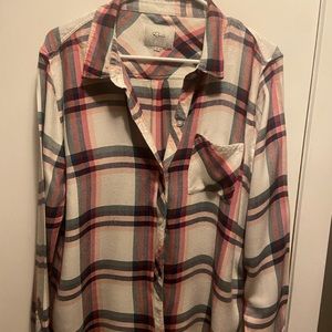 White/Pink Plaid Rails Shirt